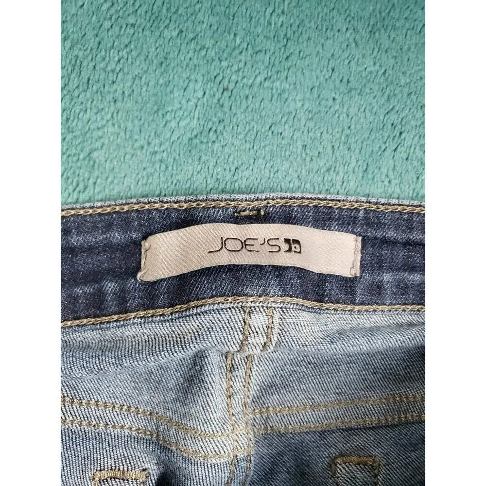 Joes Jeans Size 27 Women Blue Denim Stretch Pants Mid Rise Curvy Skinny Ankle